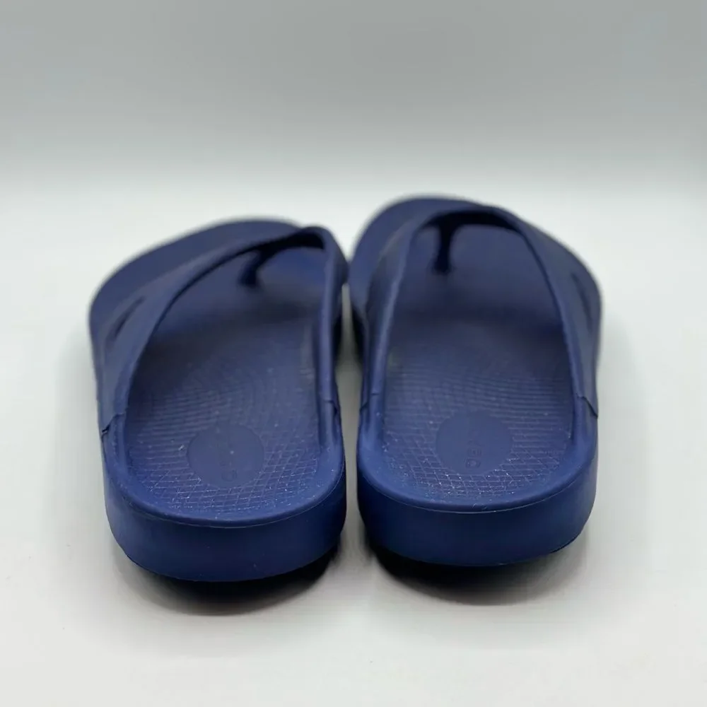 OOFOS OOlala Original Recovery Sport Shoes Blue Flip Flop Thong Sandals Size 13